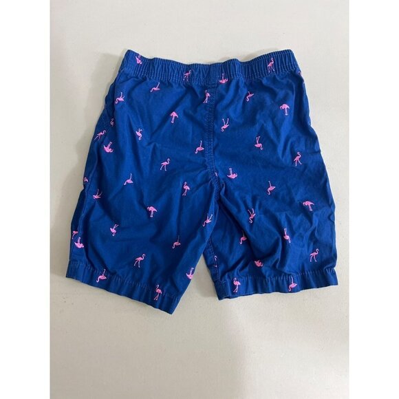 Carters Blue Pink Flamingo Shorts Toddler 5T - Picture 2 of 4